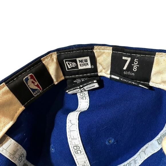 Golden State Warriors New Era 59Fifty NBA Hat Cap Wool Blue Size 7 5/8 - Picture 7 of 8
